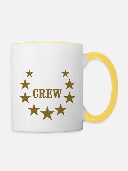 crew deluxe - Tasse zweifarbig - Weiß/Gelb