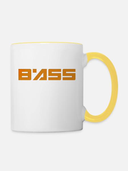 bass3 - Tasse zweifarbig - Weiß/Gelb