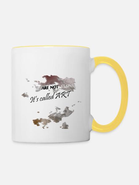 Art - Tasse zweifarbig - Weiß/Gelb