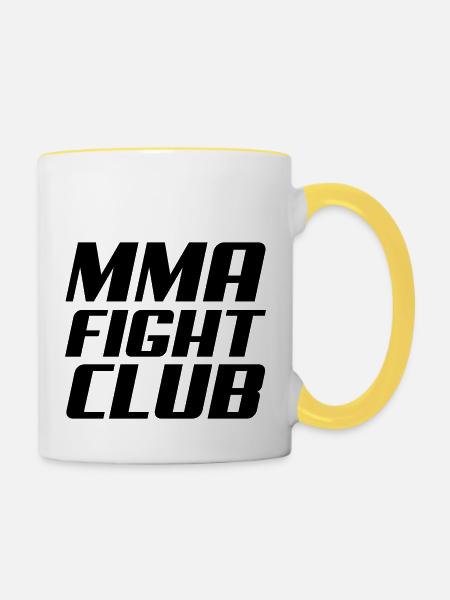 mma - Tasse zweifarbig - Weiß/Gelb