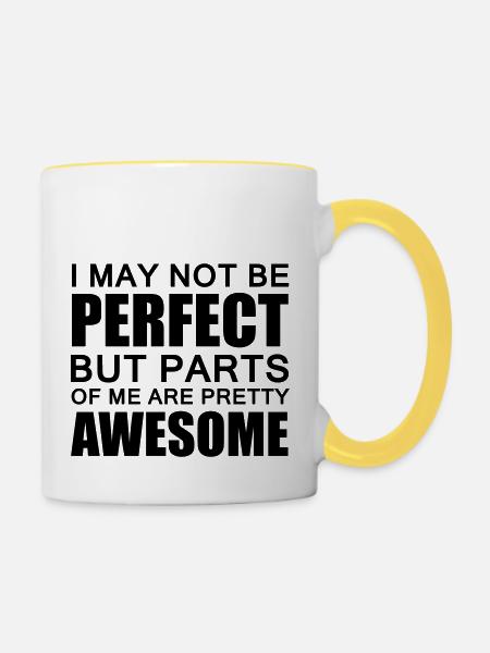 Awesome - Tasse zweifarbig - Weiß/Gelb