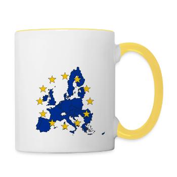 Europäische Union - Tasse zweifarbig - Weiß/Gelb - Rechts