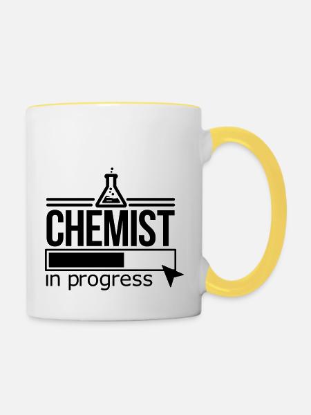 Chemiker - Tasse zweifarbig - Weiß/Gelb