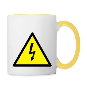 strom - Tasse zweifarbig - Weiß/Gelb - Rechts
