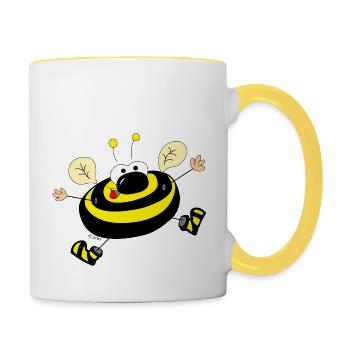 Sumslbrums - the humming anypet - Contrasting Mug - white/yellow - Right