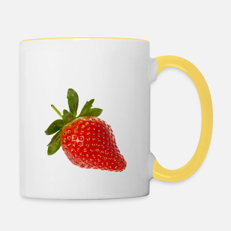 Fraise - Mug contrasté - blanc/jaune
