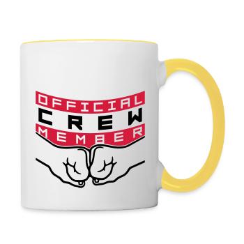 Membre d'équipage officiel - Mug contrasté - blanc/jaune - Droite