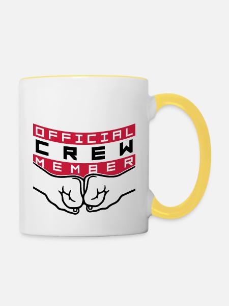 Official Crew Member - Tasse zweifarbig - Weiß/Gelb