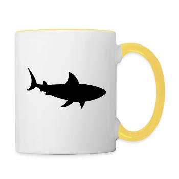 SHARK - Contrasting Mug - white/yellow - Right