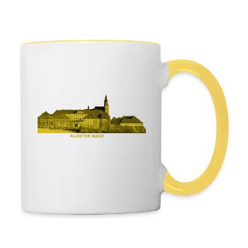 Kloster Banz Benediktiner Bad Staffelstein Bayern - Tasse zweifarbig - Weiß/Gelb - Rechts