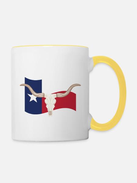 Texas - Tasse zweifarbig - Weiß/Gelb