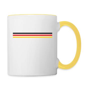 Trait Germany version 1 grand - Tasse zweifarbig - Weiß/Gelb - Rechts