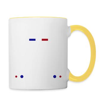 La Légende Prend Sa Retraite 2022 - Mug contrasté - blanc/jaune - Droite