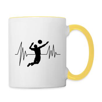 volleyball - Contrasting Mug - white/yellow - Right