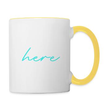 I hate it here - Contrasting Mug - white/yellow - Right