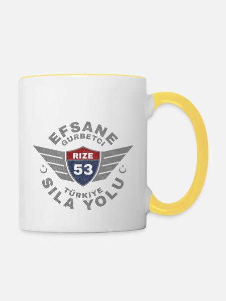 Rize - Tasse zweifarbig - Weiß/Gelb
