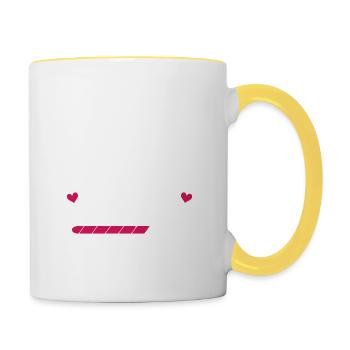 Future Mamie En 2023 Nouvelle Naissance Grossesse - Mug contrasté - blanc/jaune - Droite