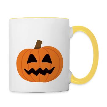 Pumpkin - Contrasting Mug - white/yellow - Right
