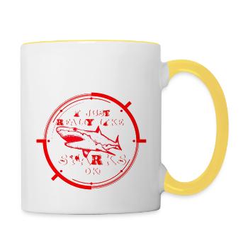 Funny Animal Saying - Contrasting Mug - white/yellow - Right