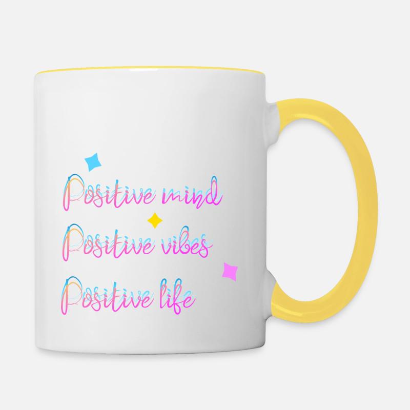 Positive - Contrasting Mug - white/yellow