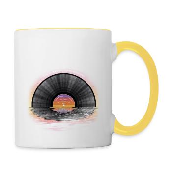 Vintage seit 1943 Retro Disco Music Vintage - Tasse zweifarbig - Weiß/Gelb - Rechts