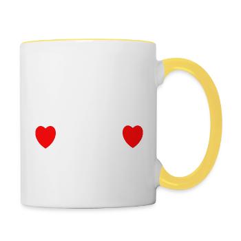Pregnancy Baby shower Babyshower Boy Girl - Contrasting Mug - white/yellow - Right