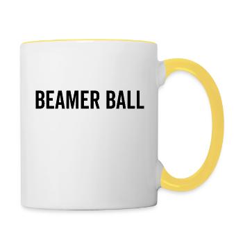 Boule de projecteur - Mug contrasté - blanc/jaune - Droite