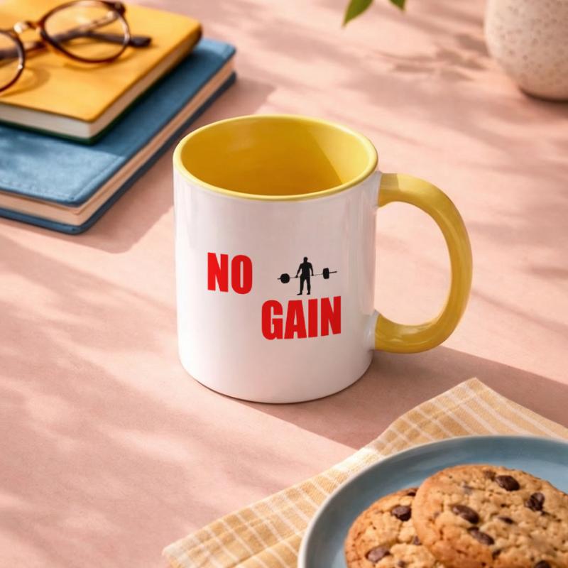 Pas de douleur pas de gain devis Mug contrasté