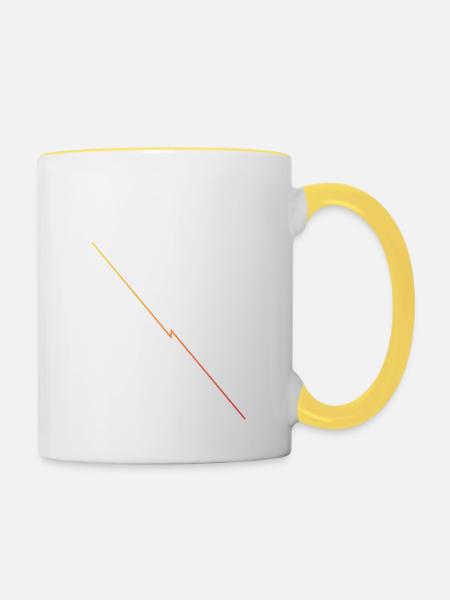 analyst hacking codes computer freak - Tasse zweifarbig - Weiß/Gelb