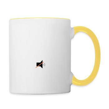 L'Art Du Silence - Mug contrasté - blanc/jaune - Droite