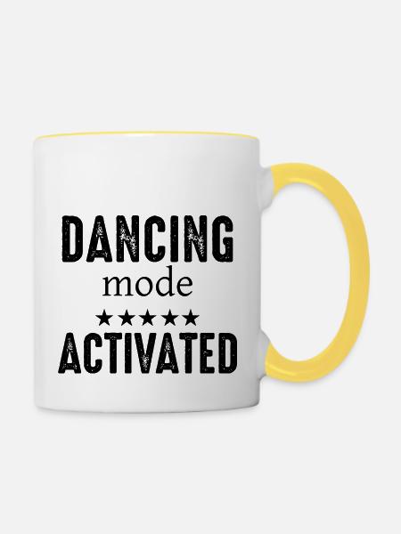 Dancing Dance Music - Tasse zweifarbig - Weiß/Gelb