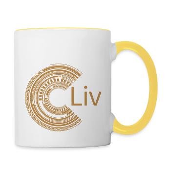 For Liv - Contrasting Mug - white/yellow - Right