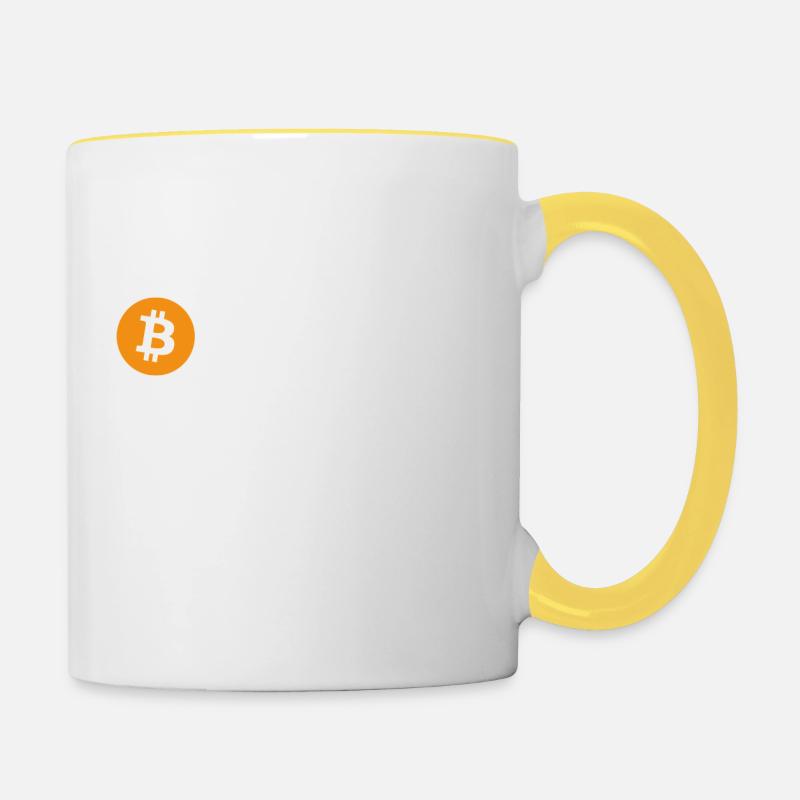 Bitcoin - Contrasting Mug - white/yellow
