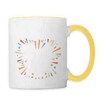 Rock n Roll - Mug contrasté - blanc/jaune - Droite