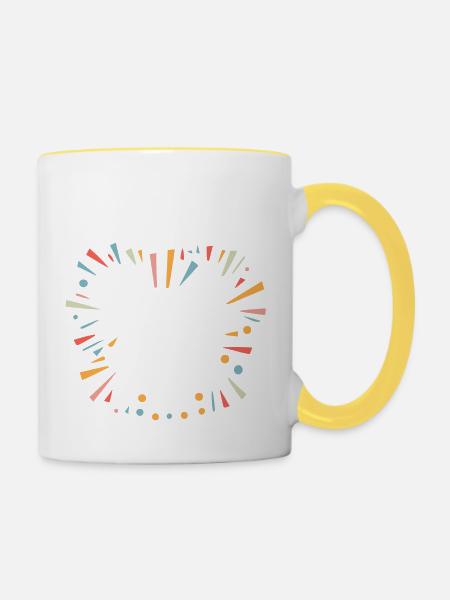 Rock n Roll - Mug contrasté - blanc/jaune