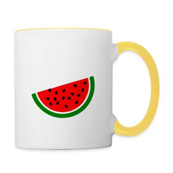 THIS IS NOT A WATERMELON - Tasse zweifarbig - Weiß/Gelb - Rechts