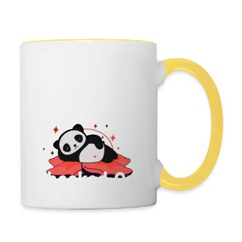 Geistig Ausgecheckt - Tasse zweifarbig - Weiß/Gelb - Rechts