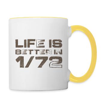 1 72 Scale Model Aircraft Hobbyist Plastic Kit - Contrasting Mug - white/yellow - Right