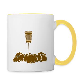 Coffee Latte Lover Caffeine Brewing Tea Espresso - Tasse zweifarbig - Weiß/Gelb - Rechts