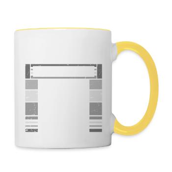 C’est drôle que je sois la raison des réunions de sécurité au travail - Mug contrasté - blanc/jaune - Droite