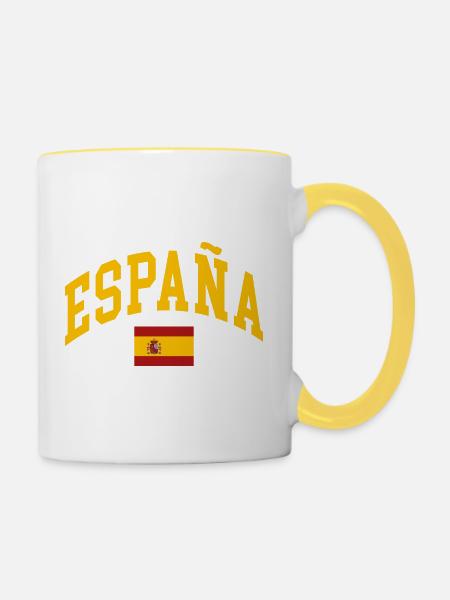 Spanien - Tasse zweifarbig - Weiß/Gelb