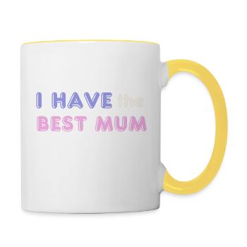 I have the Best Mum - Contrasting Mug - white/yellow - Right