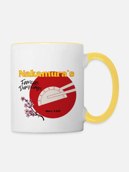 Famous Dumplings - Tasse zweifarbig - Weiß/Gelb