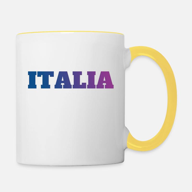 Italia - Contrasting Mug - white/yellow