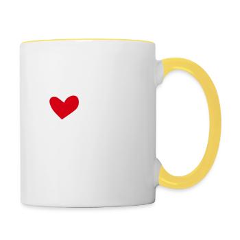 I Love You - Funny Quotes Couples NEW 02 - Contrasting Mug - white/yellow - Right