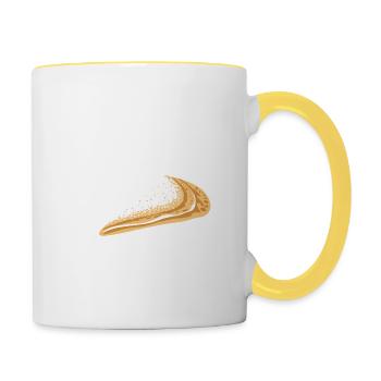 J'aime les crêpes - Mug contrasté - blanc/jaune - Droite