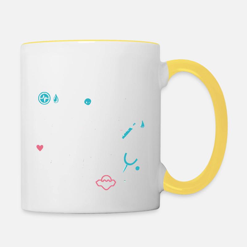 Vertrau mir, ich bin eine Krankenschwester - Tasse zweifarbig - Weiß/Gelb