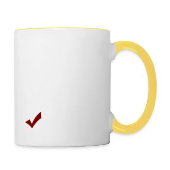 SINGLE FUCK OFF - Mug contrasté - blanc/jaune - Droite