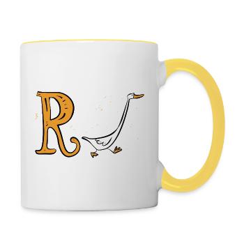 Current pension 2026 - Retirement - Pension - Contrasting Mug - white/yellow - Right