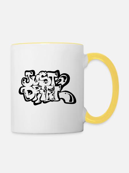 Just Drift - Tasse zweifarbig - Weiß/Gelb